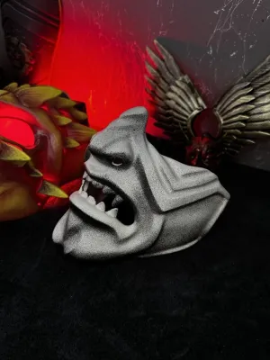 Grey Samurai Half Mask
