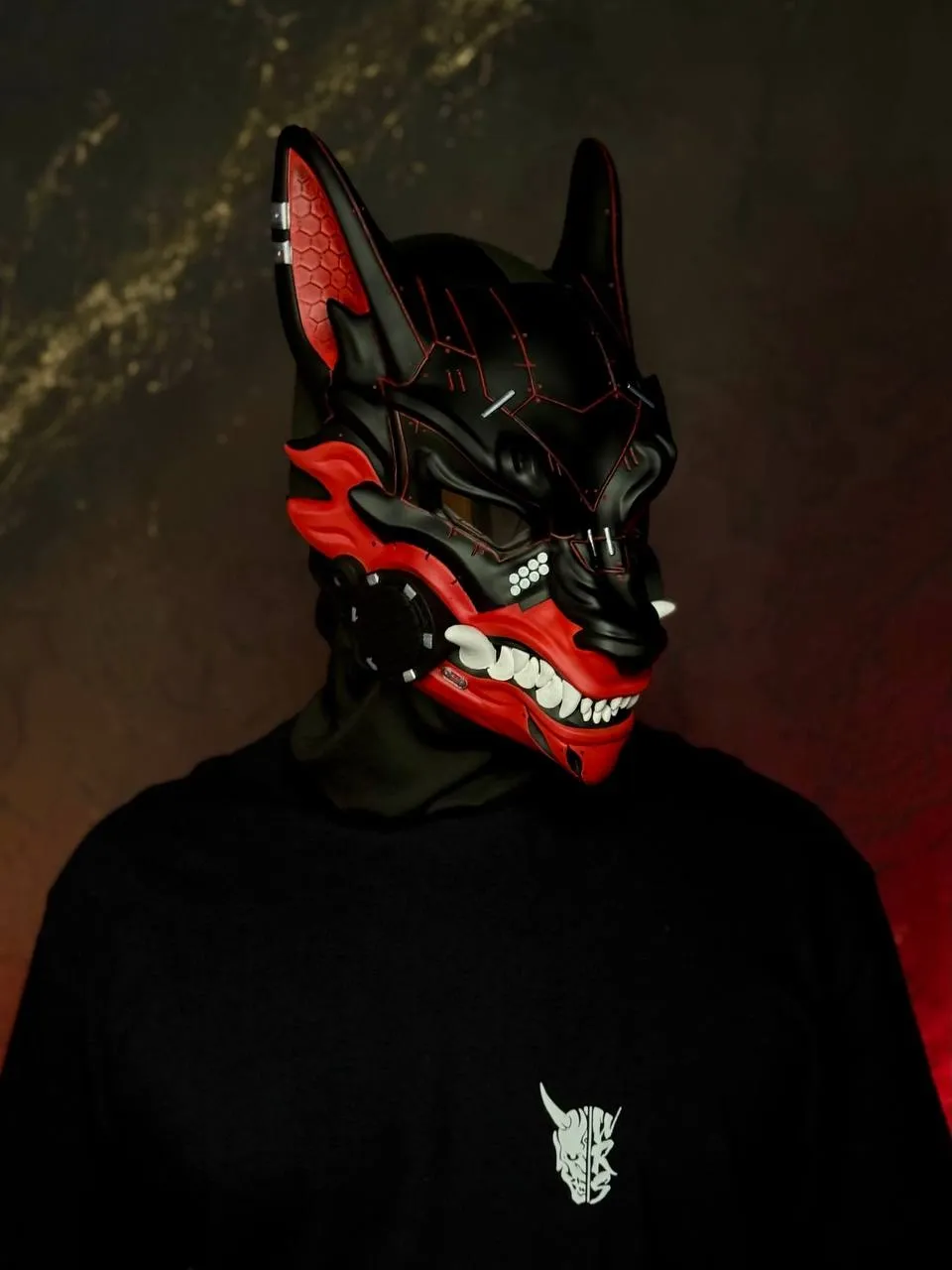 Tech mask, Cyber helmet. Futuristic Mask, DJ Mask, Cyberpunk 2077 Cosplay Fox mask. Cyberpunk Kitsune mask, Wolf Mask