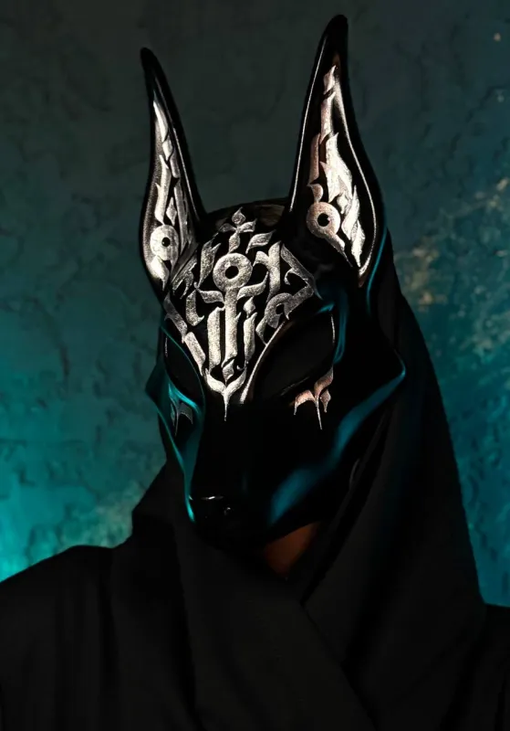 Anubis Mask, Wolf Mask, Wolf Head Jackal mask. Mask. Egyptian God costume, Halloween mask, Anubis cosplay, Black Dog mask