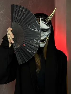 Hannya Mask is a Japanese mask, Japanese demon mask. Similar to Oni Mask, Kabuki mask, Noh mask. This Samurai mask is also a cosplay mask &amp; a Halloween mask.