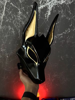 Egyptian Anubis mask Black and Gold leaf