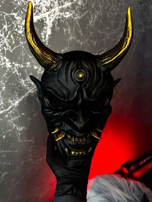 DBD Oni Mask: Black &amp; Gold