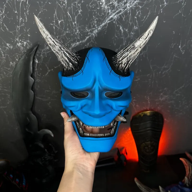 Geisha Mask, Hannya Mask, Japanese mask, demon mask. Oni Mask, Kabuki mask, Noh mask. Samurai mask, Geisha cosplay mask
