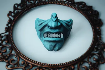 Samurai Mask mempo, menpo mask, Japanese half mask. Oni demon mask custom, Ghost of Tsushima mask, Japanese warrior mask