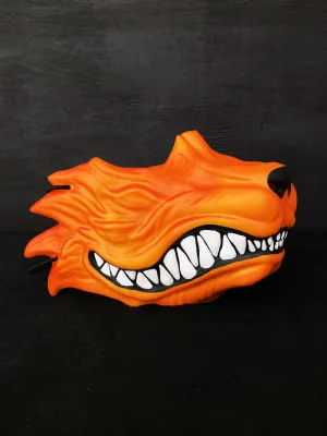 Kitsune Half Mask, Japanese Fox Mask, Wolf Mask. Kurama mask, Kitsune cosplay, Fox Cosplay, Naruto Cosplay, Yokai cosplay