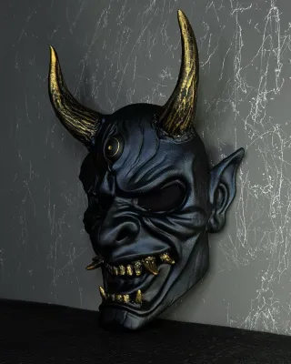 DBD Oni mask, Japanese Demon mask, Dead by Daylight cosplay mask. Samurai mask, Noh mask, Hannya mask, Ghost of Tsushima mask