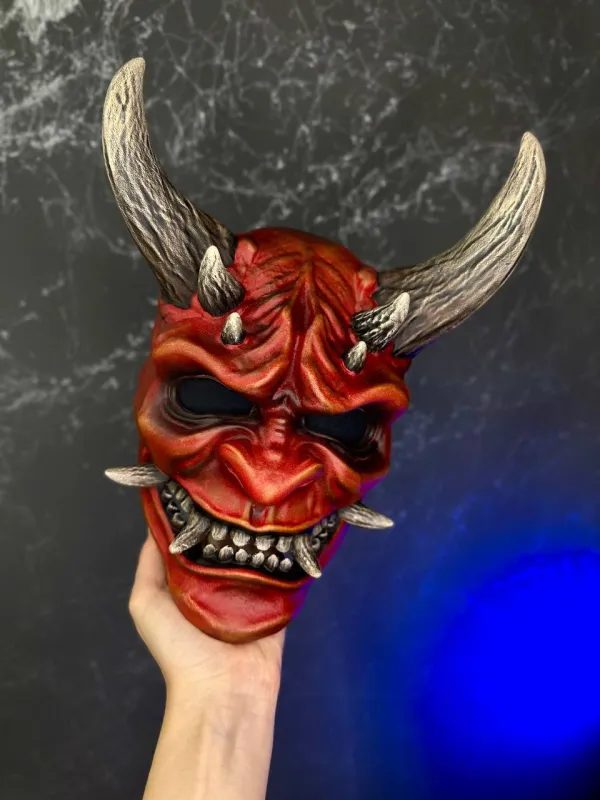 DBD Oni mask, Japanese Demon mask, Dead by Daylight cosplay mask. Samurai mask, Noh mask, Hannya mask, Ghost of Tsushima mask