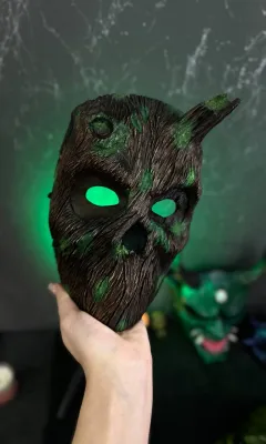 Ent Mask, Green Man Mask, Wood Spirit Mask, Forest Creature mask. Tree mask, Groot mask, wooden mask custom, Scarecrow mask