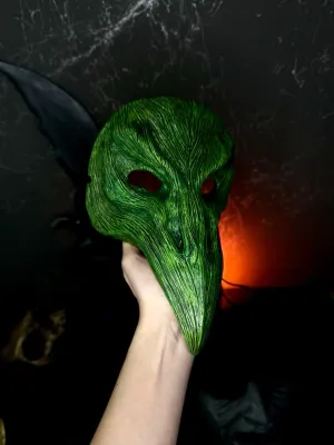 Crow Mask, Plague Doctor Mask, Wooden Mask. Karasu Tengu mask, Beak mask. Masquerade mask, Bird Skull mask, Raven mask