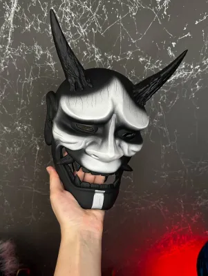 Geisha Mask, Hannya Mask, Japanese mask, demon mask. Oni Mask, Kabuki mask, Noh mask. Samurai mask, Geisha cosplay mask