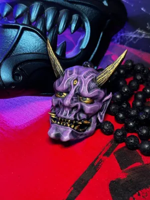 Oni necklace, Demon necklace, Oni cosplay. DBD Oni mask, Japanese mask, Oni keychain. Demon keychain, Japanese decor