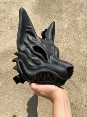 Kitsune Mask, Japanese Fox Mask, Wolf Mask. Kurama mask, Kitsune cosplay, Fox CospKitslay, Naruto Cosplay, Yokai cosplay mask