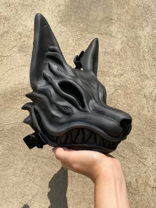 Kitsune Mask, Japanese Fox Mask, Wolf Mask. Kurama mask, Kitsune cosplay, Fox CospKitslay, Naruto Cosplay, Yokai cosplay mask