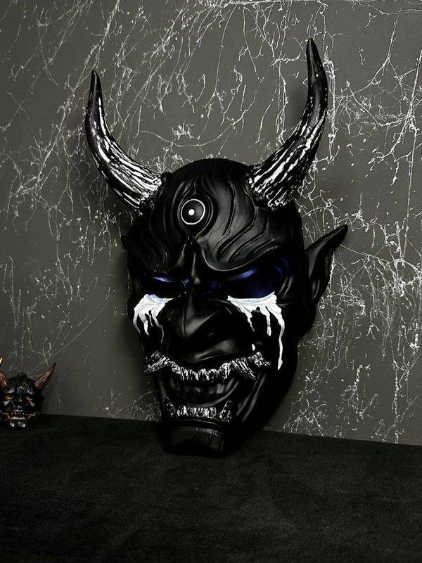 DBD Oni mask, Japanese Demon mask, Dead by Daylight cosplay mask. Samurai mask, Noh mask, Hannya mask, Ghost of Tsushima mask