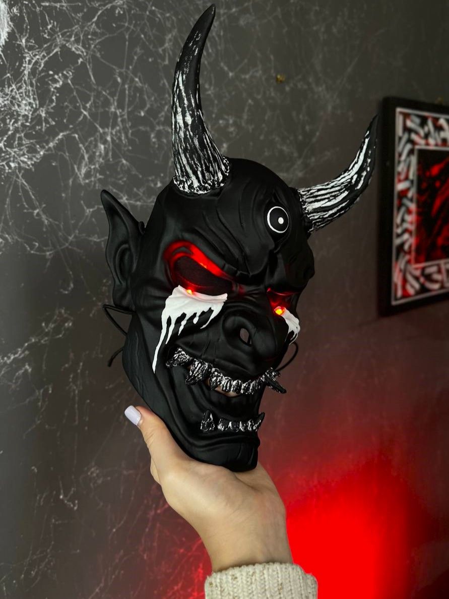 Crying DBD Oni Mask with red LED lights