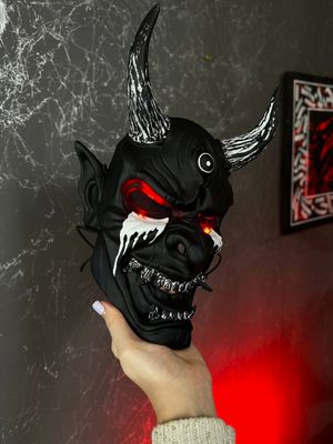 Crying DBD Oni Mask with red LED lights
