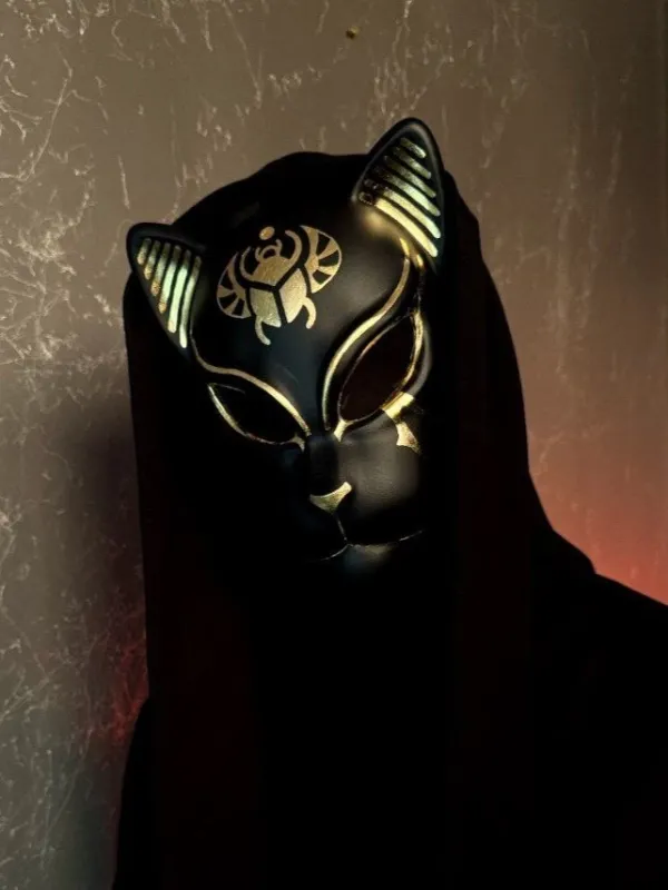 Egyptian Goddess mask, Cat mask, Anbu Mask, Kitsune mask. Masquerade mask, Fox mask, Bastet mask, Anime mask, kakashi cosplay