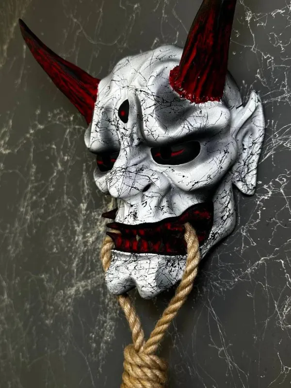 Oni mask, Japanese Wall Decor mask, Dead by Daylight Demon mask. Samurai mask, Noh mask, Hannya mask, Ghost of Tsushima mask