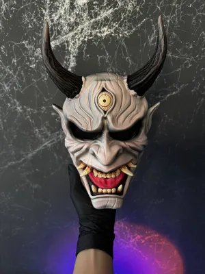 DBD Oni mask, Japanese Demon mask, Dead by Daylight cosplay mask. Samurai mask, Noh mask, Hannya mask, Ghost of Tsushima mask
