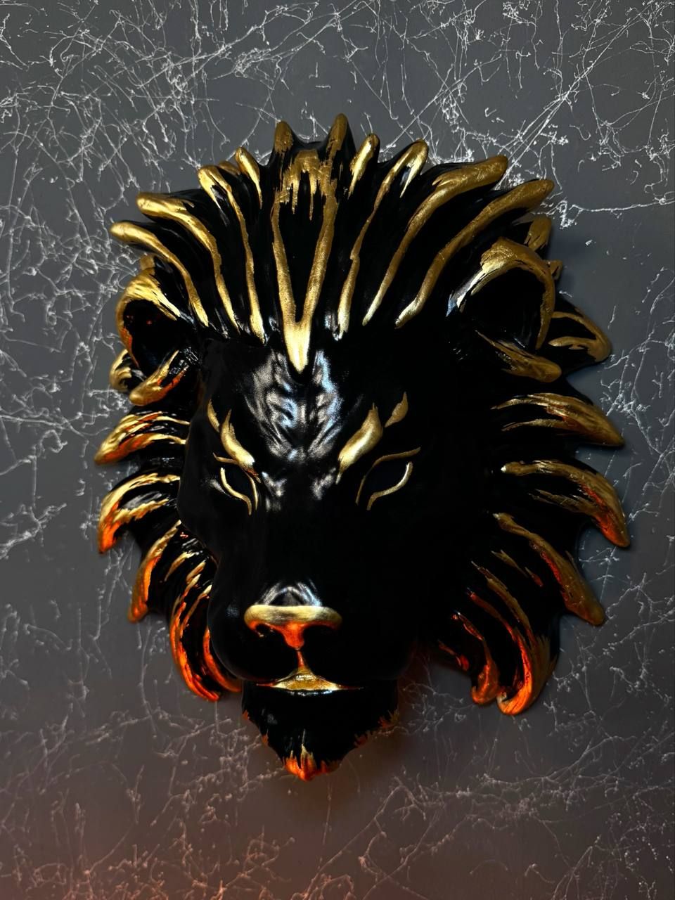 Black Lion Mask: Gold Leaf Edition - Limited Wall Decor