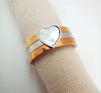Anillo acero corazón