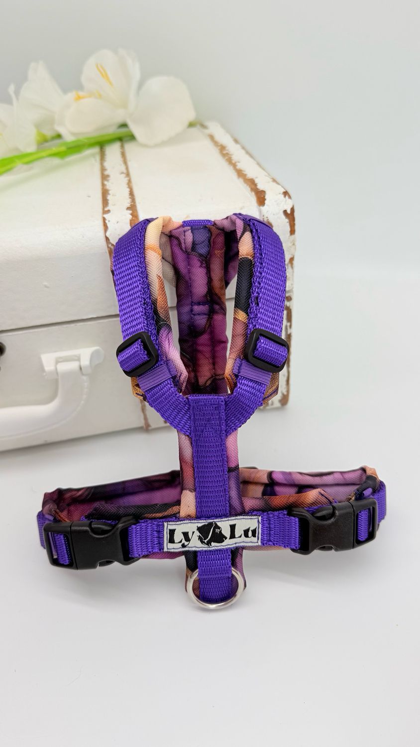 Hundegeschirr Basic Gr. XXS Violett / Aquarell