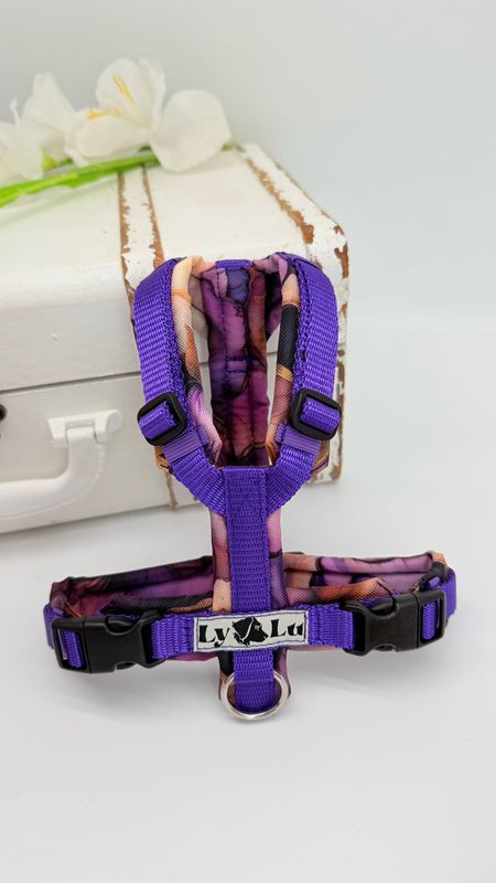 Hundegeschirr Basic Gr. XXS, Violett / Aquarell Purpur