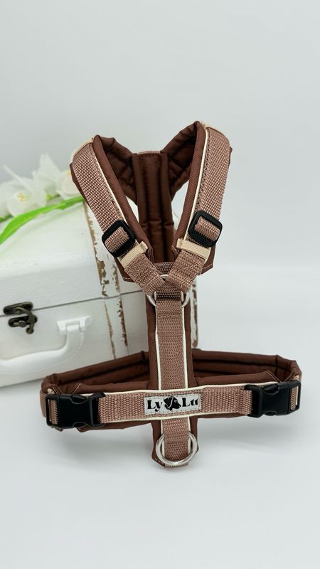 Hundegeschirr Basic Gr. S, Hellbraun / Braun