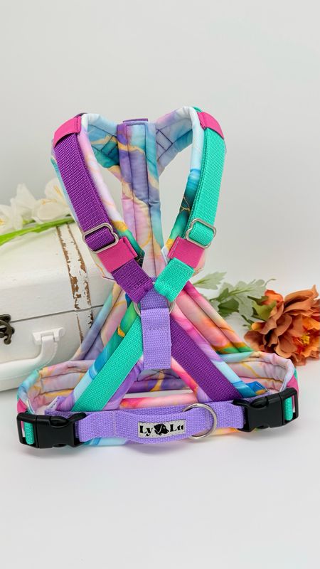 Hundegeschirr Basic X Gr. M, Bunt / Marmor Rb