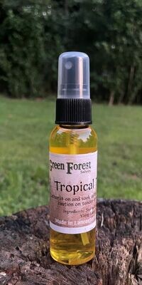 All Natural Tanning Oil. Use caution on tender or easily burned skin. SPF 5