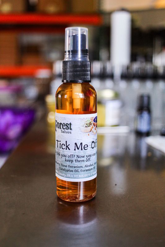 Do ticks really tick you off?! Now you can tick them off and keep them off with this natural spray by Green Forest Soaps

