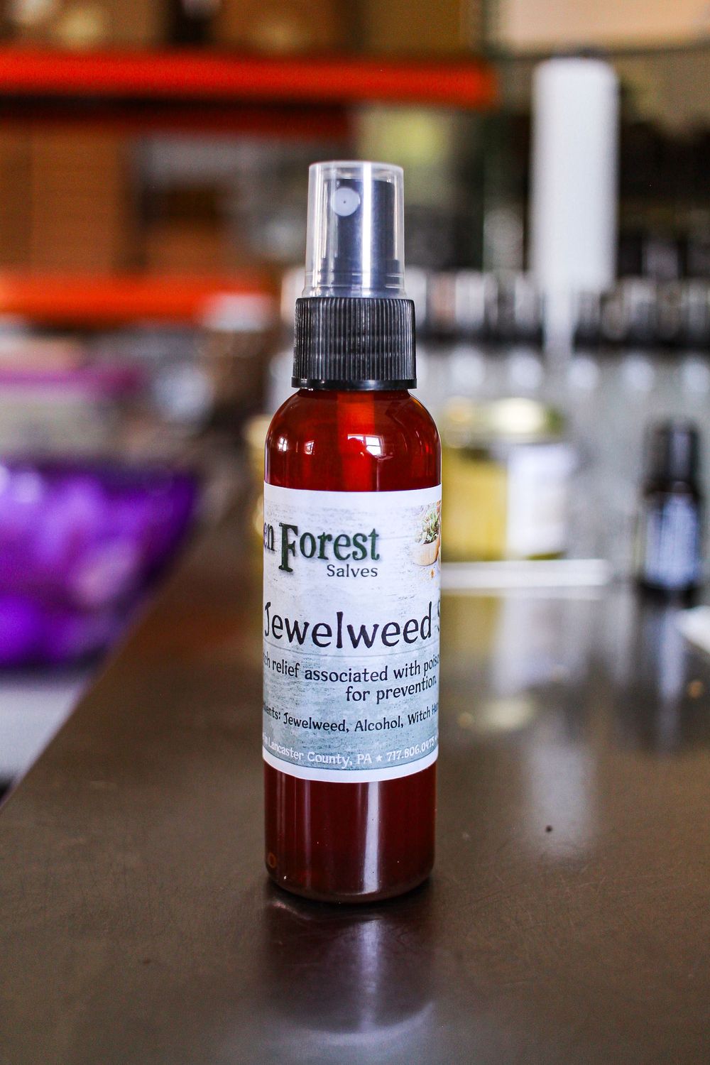 Jewelweed Spray Use for itch relief associated with poison ivy. Can also be used for prevention.

