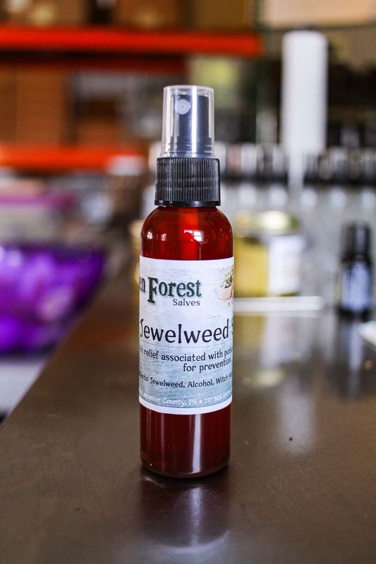 Jewelweed Spray Use for itch relief associated with poison ivy. Can also be used for prevention.

