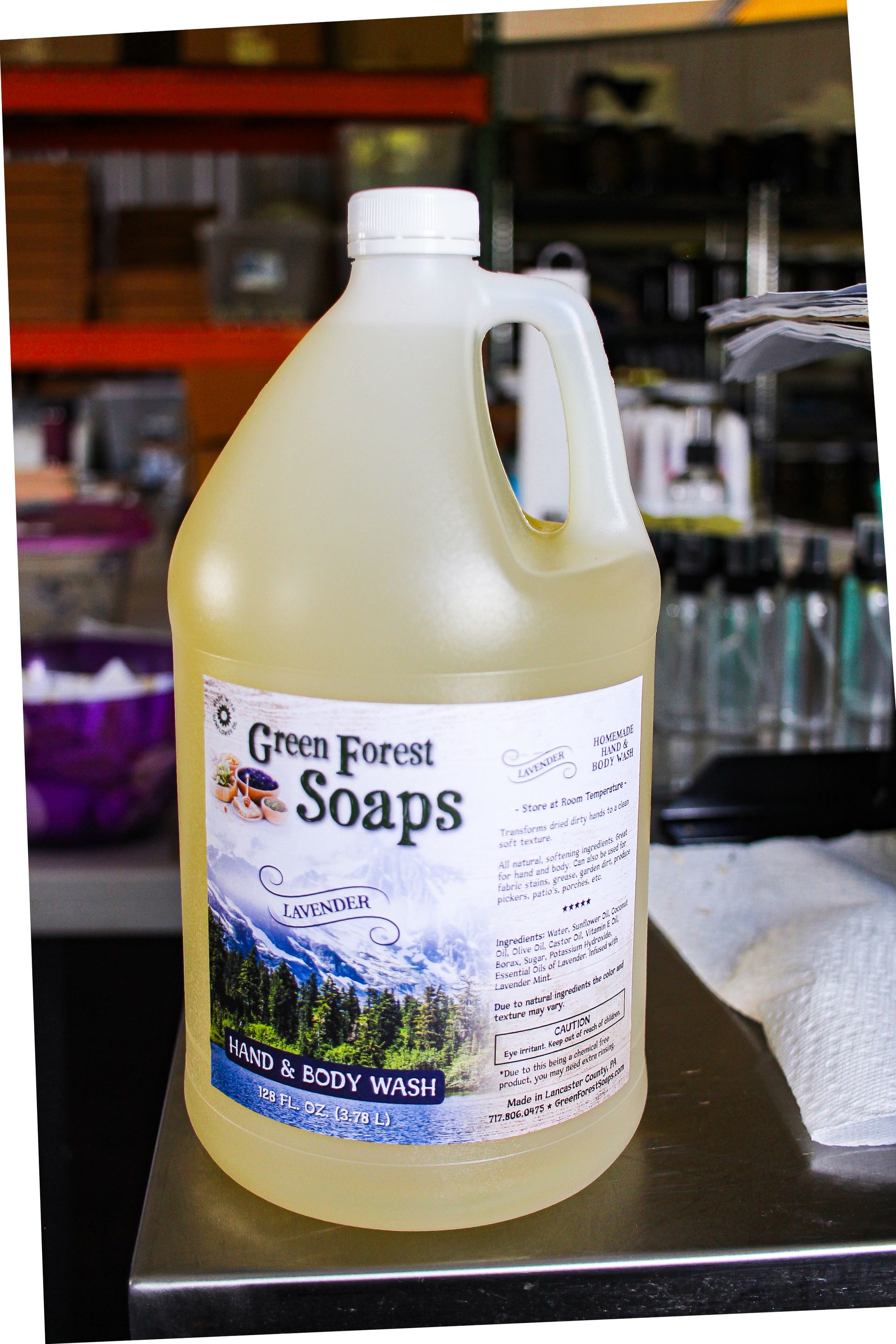 Green Forest Soaps & Salves Lavender Soap is sensitive to your skin and works well to remove dirt and grease.

