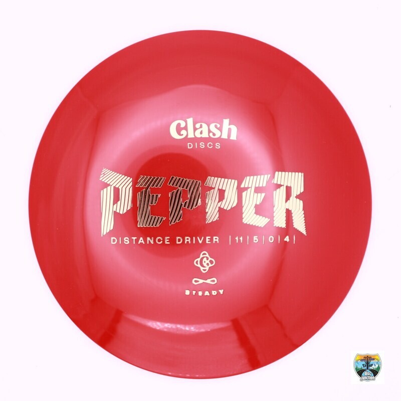 Clash Discs Steady Pepper, Manufacturer Weight Range: 173-176 Grams, Color: Red, Serial Number: 0009-0116