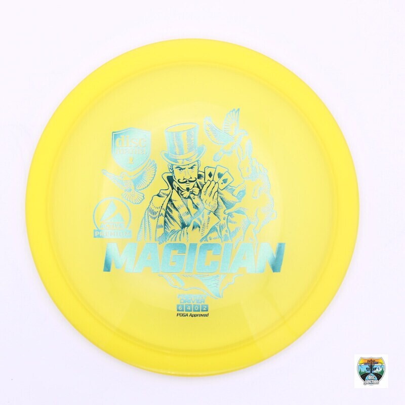 Discmania Active Premium Magician, Manufacturer Weight Range: 165-176 Grams, Color: Yellow, Serial Number: 0003-0068