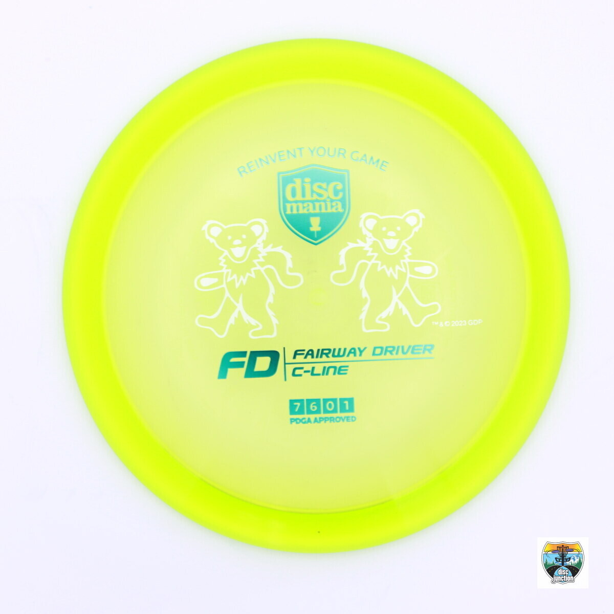 Discmania C-Line FD Grateful Dead Bear Pair, Manufacturer Weight Range: 173-176 Grams, Color: Green, Serial Number: 0064-0004