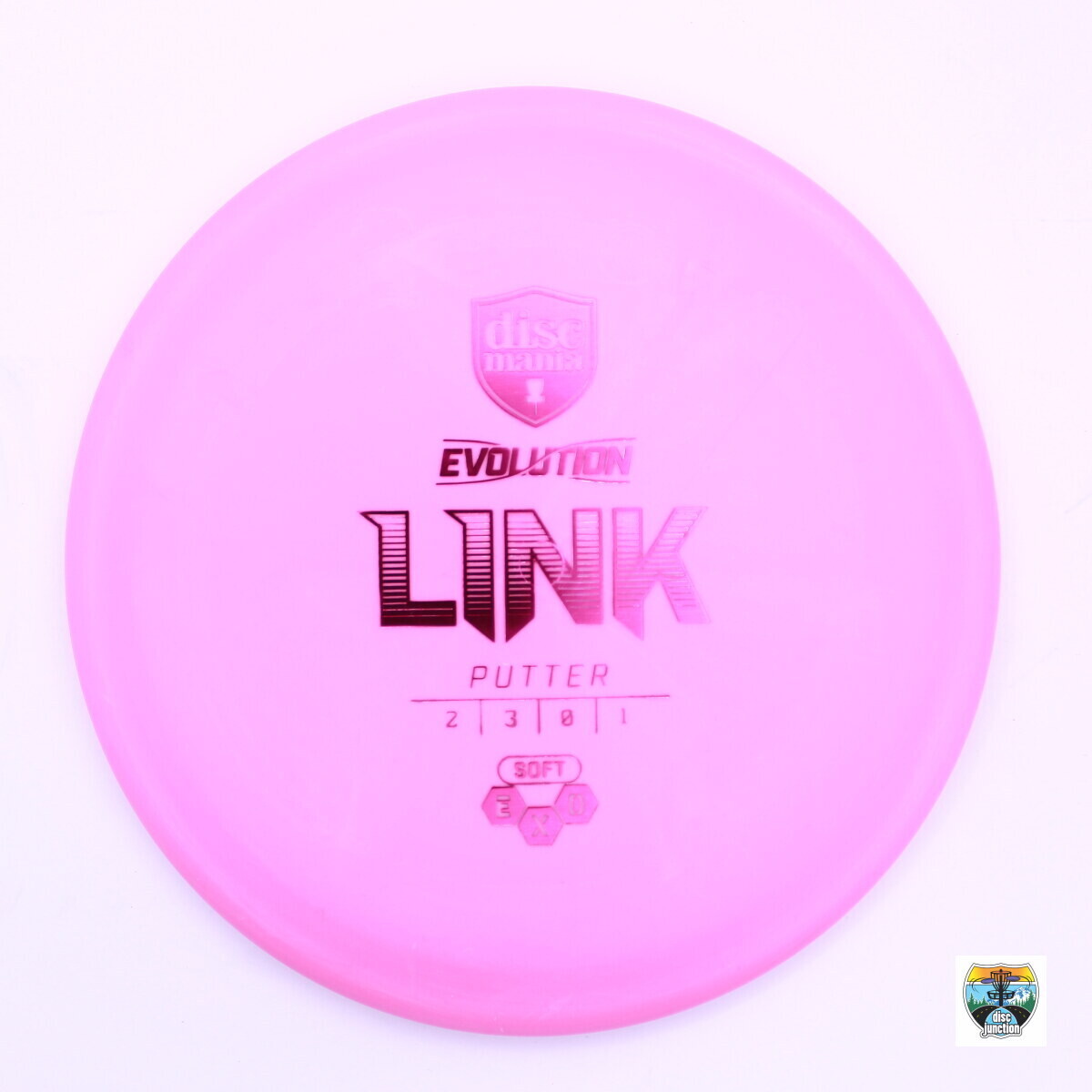 Discmania Soft Exo Evolution Link, Manufacturer Weight Range: 173+ Grams, Color: Pink, Serial Number: 0003-0220