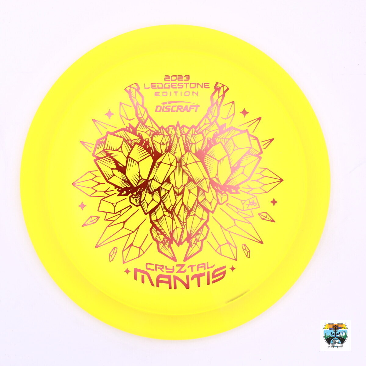 Discraft CryZtal Mantis Ledgestone Edition 2023, Manufacturer Weight Range: 175-176 Grams, Color: Yellow, Serial Number: 0071-0016