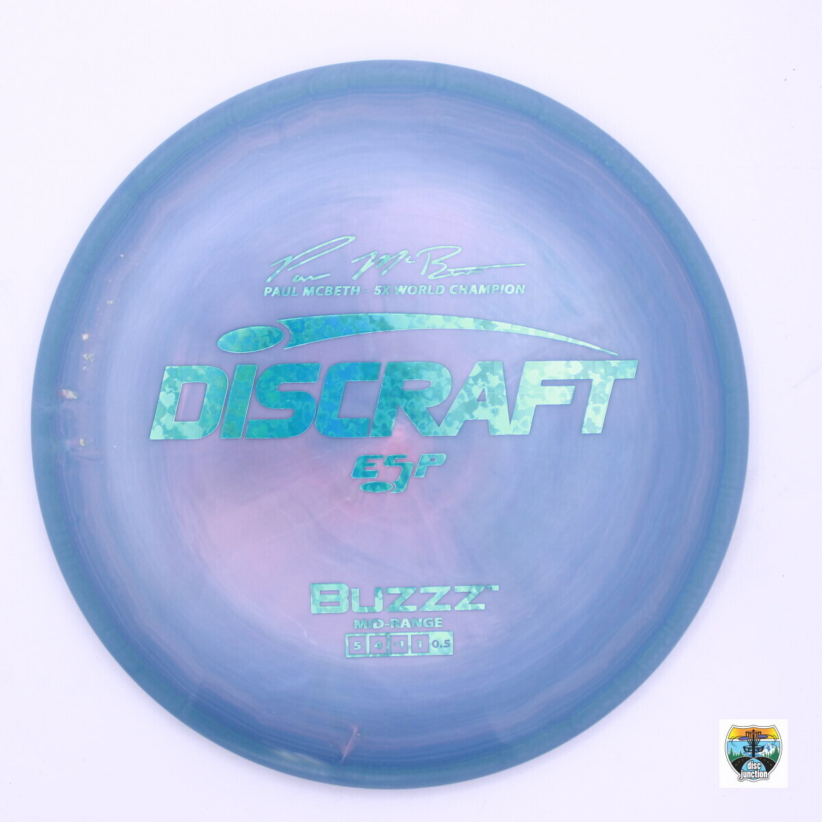 Discraft ESP Buzzz Signature Series Paul McBeth 5x, Manufacturer Weight Range: 177+ Grams, Color: Purple, Serial Number: 0007-0276