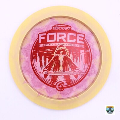 Discraft ESP Swirl Force 2023 Tour Series Corey Ellis Bottom Stamp