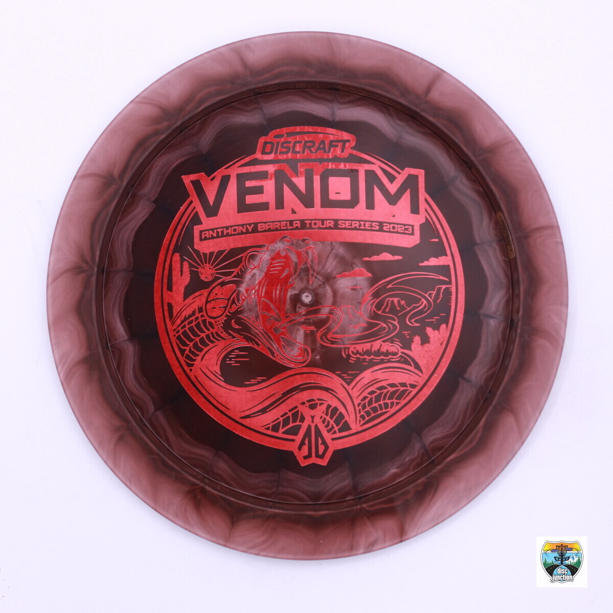 Discraft ESP Swirl Venom 2023 Tour Series Anthony Barela Bottom Stamp