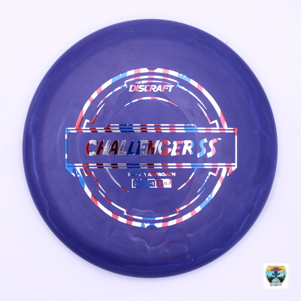 Discraft Putter Line Challenger SS, Manufacturer Weight Range: 170-172 Grams, Color: Purple, Serial Number: 0001-0038