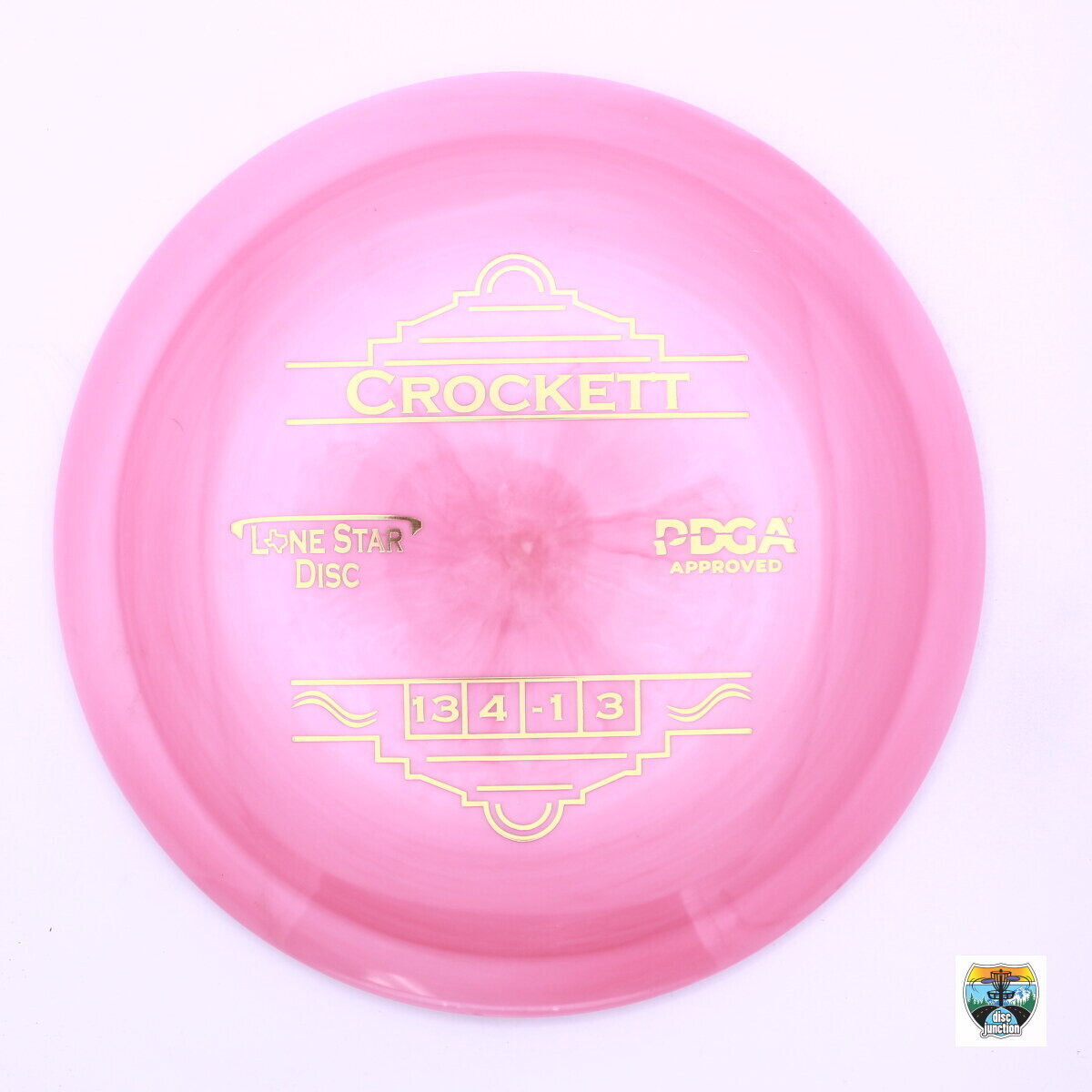 Lone Star Disc Bravo Crockett, Manufacturer Weight Range: 173-176 Grams, Color: Pink, Serial Number: 0094-0019