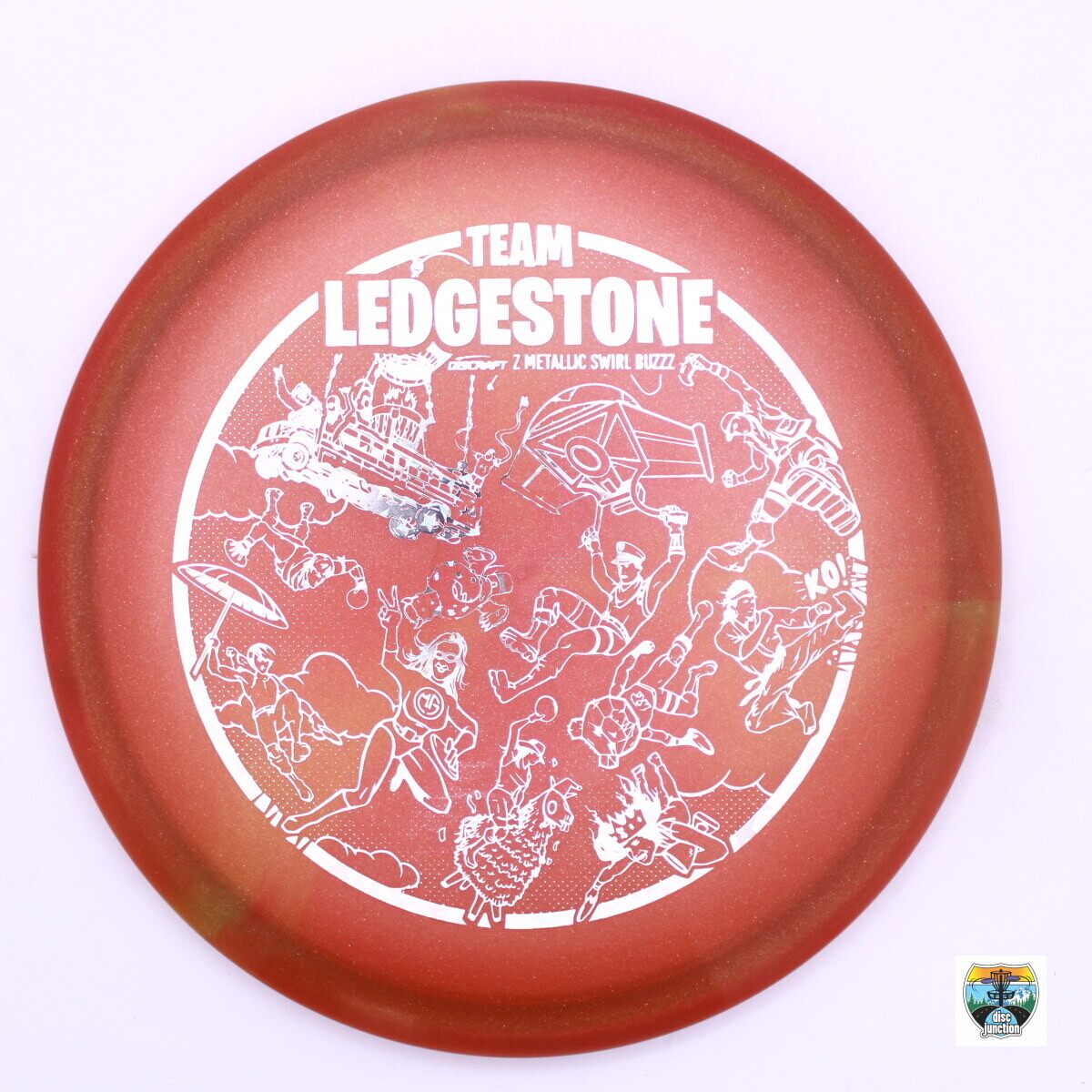 Discraft Z Metallic Swirl Buzzz Team Ledgestone 2023 Fortnite Stamp