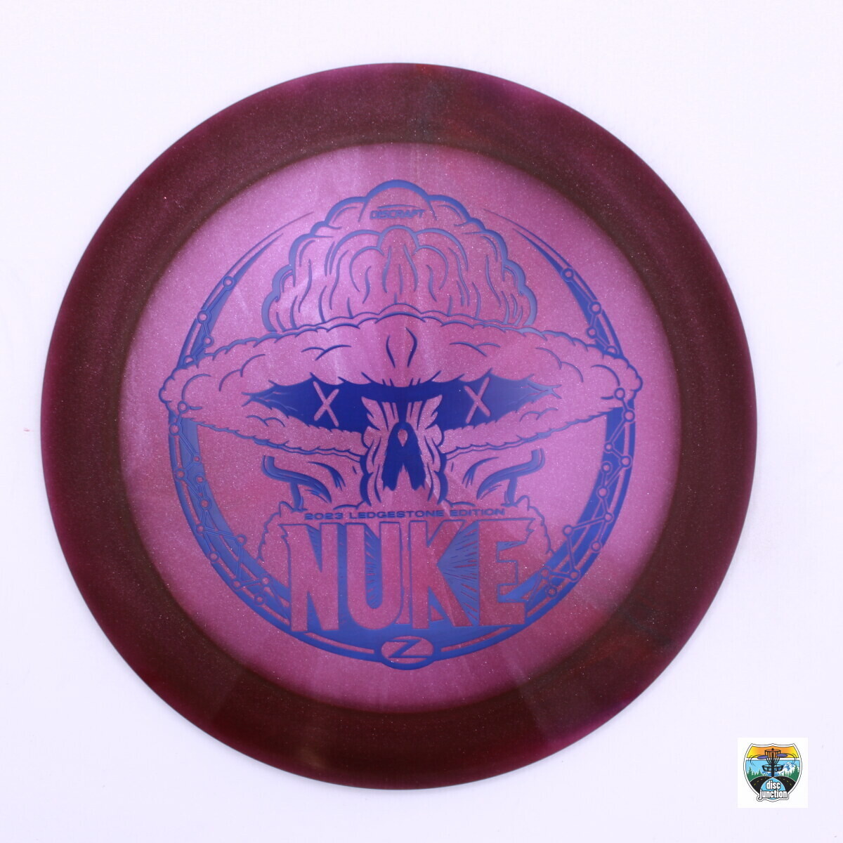 Discraft Z Metallic Swirl Nuke Ledgestone Edition 2023, Manufacturer Weight Range: 173-174 Grams, Color: Purple, Serial Number: 0007-0578