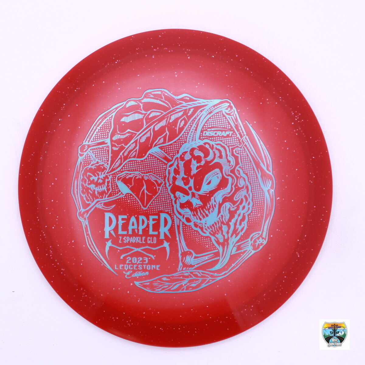Discraft Z Sparkle Glo Reaper Ledgestone Edition 2023, Manufacturer Weight Range: 173-174 Grams, Color: Red, Serial Number: 0027-0026