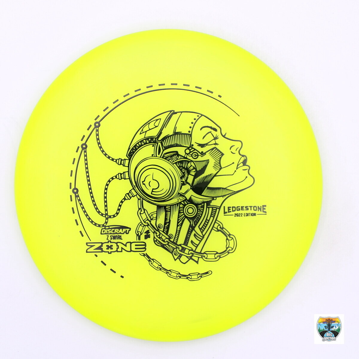 Discraft Z Swirl Zone Ledgestone Edition 2022, Manufacturer Weight Range: 173-174 Grams, Color: Yellow, Serial Number: 0007-0570