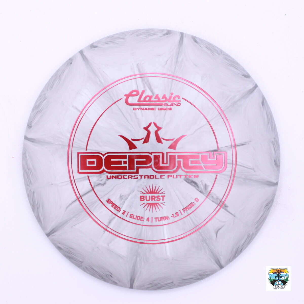 Dynamic Discs Classic Blend Burst Deputy, Manufacturer Weight Range: 173-176 Grams, Color: Grey, Serial Number: 0002-0085
