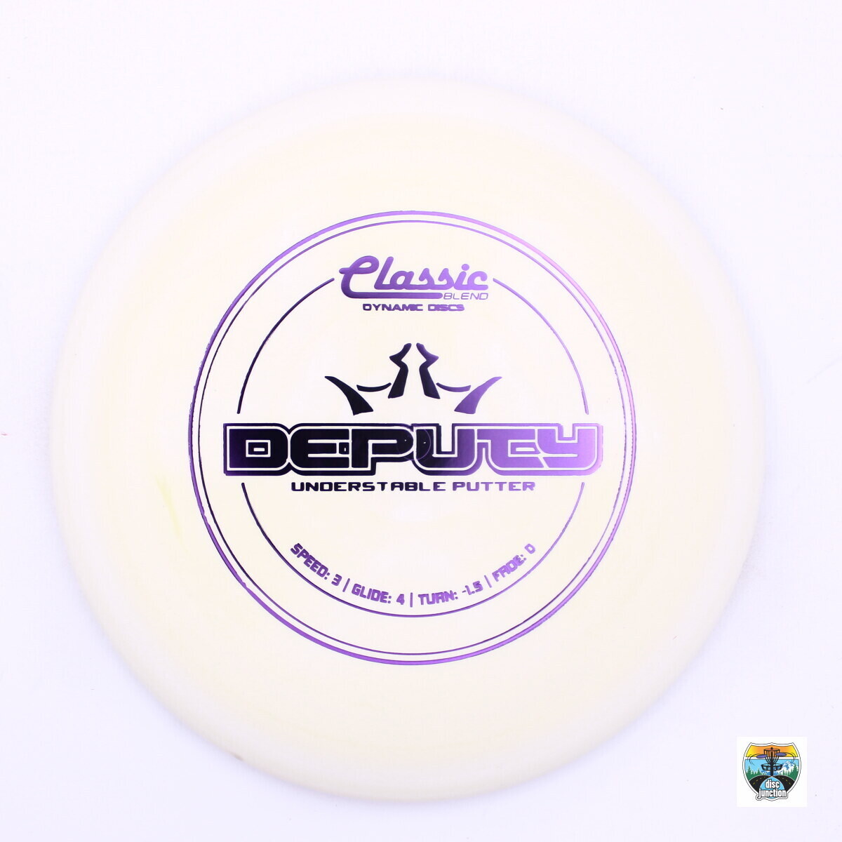 Dynamic Discs Classic Blend Deputy, Manufacturer Weight Range: 173-176 Grams, Color: White, Serial Number: 0002-0111